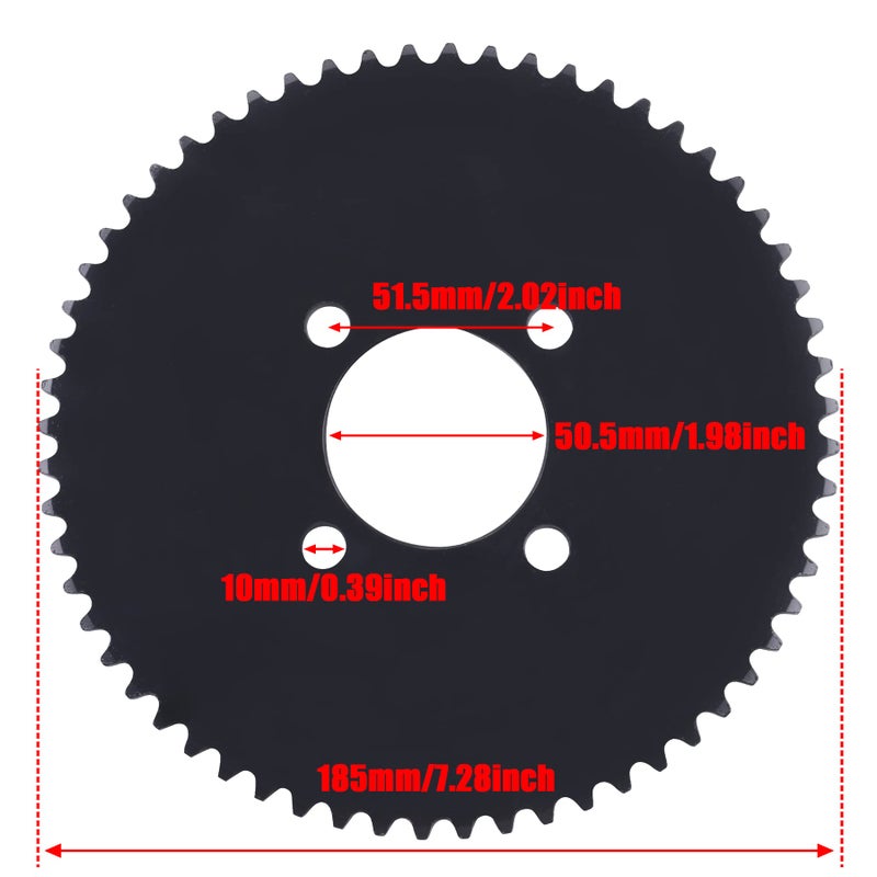 MWMNUN 60 Tooth #35 Rear Sprocket Compatible with Mini Bike Go Kart Trike Predator 79cc 212cc 420cc ATV Quad - Image 5